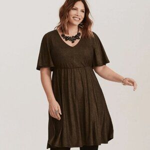 Torrid Gold Shimmer Festive Cocktail Dress | Size 2